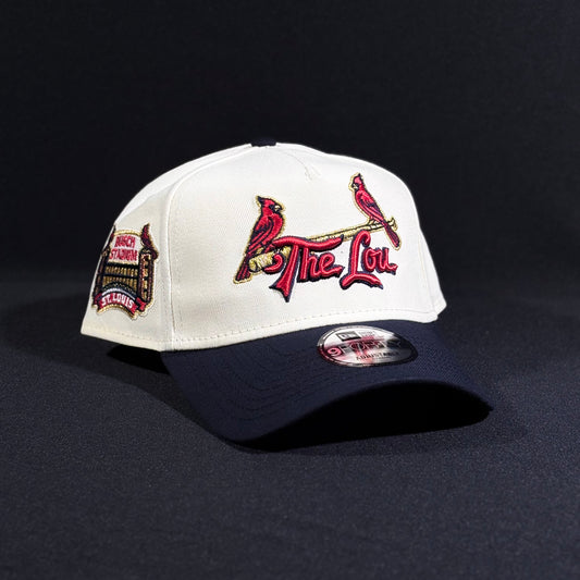 ST. LOUIS CARDINALS BUSCH STADIUM CHROME TWO TONE EDITION 9 FORTY A-FRAME SNAPBACK