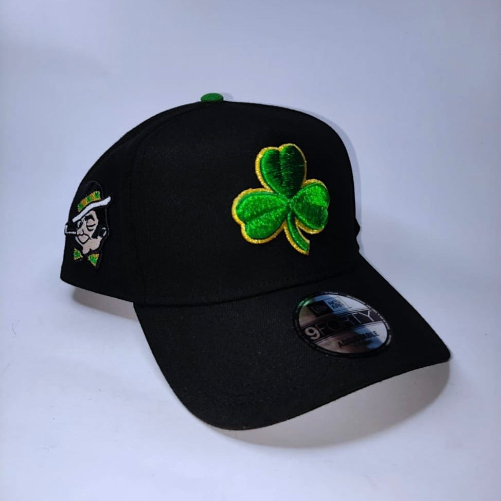 BOSTON CELTICS DEL TREBOL NEGRA / NEW ERA 9FORTY A-FRAME SNAPBACK